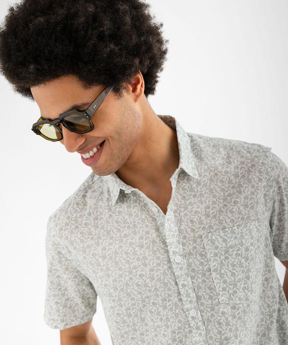 Chemise à manches courtes fleurie homme vue2 - GEMO (HOMME) - GEMO
