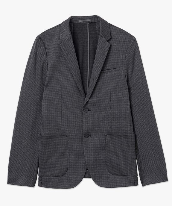Veste de costume homme à motif pied de poule vue4 - GEMO (HOMME) - GEMO