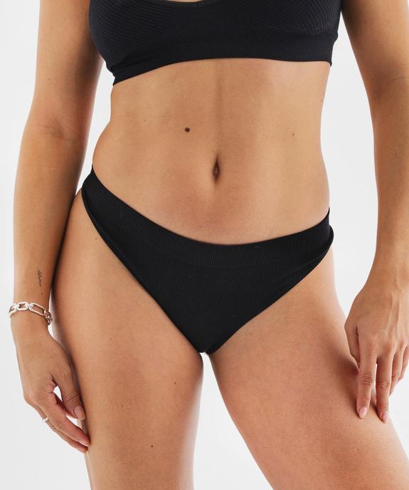Tanga en maille côtelée sans coutures femme vue5 - GEMO(HOMWR FEM) - GEMO