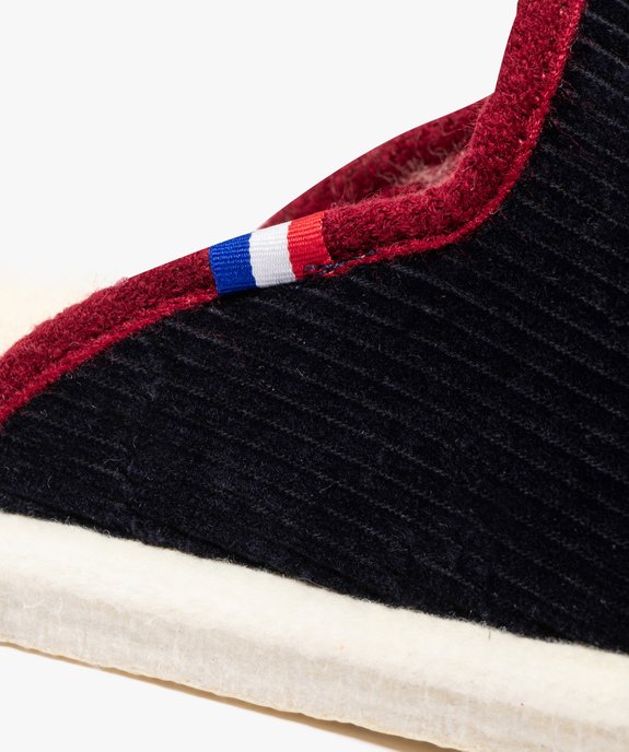 Chaussons mules en coton côtelé doublés laine homme vue6 - GEMO(HOMWR HOM) - GEMO