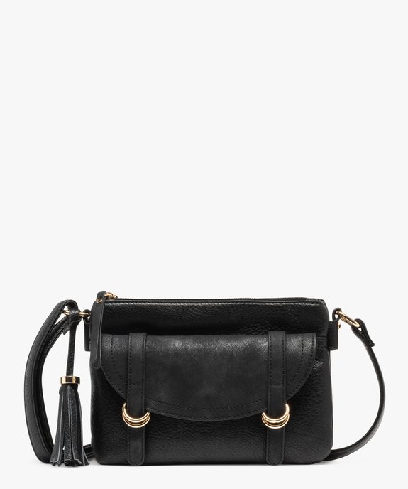 Sac besace multipoche à rabat brillant femme vue1 - GEMO (ACCESS) - GEMO