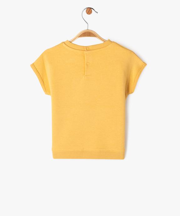 Tee-shirt à manches courtes avec inscription bouclette bébé garçon vue3 - GEMO(BEBE DEBT) - GEMO