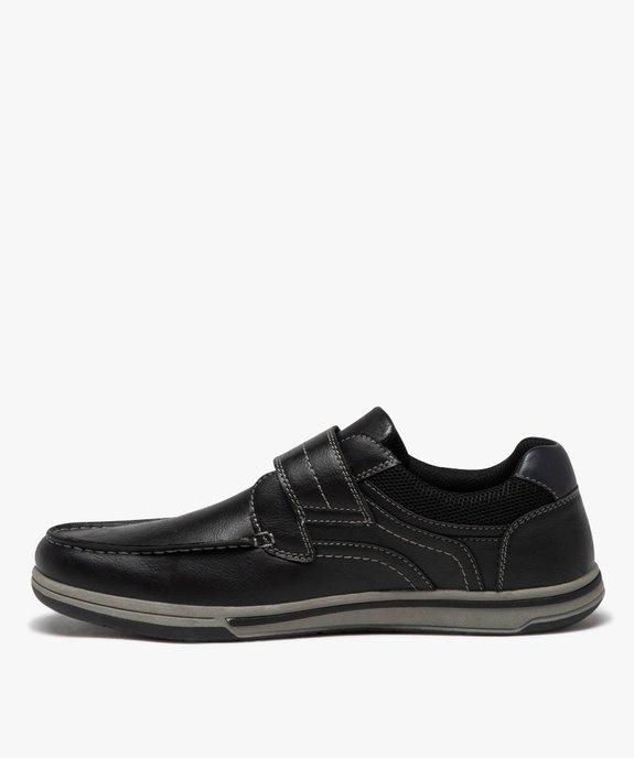 Chaussures confort esprit bateau à scratch homme - G'Flex vue3 - G'FLEX - GEMO