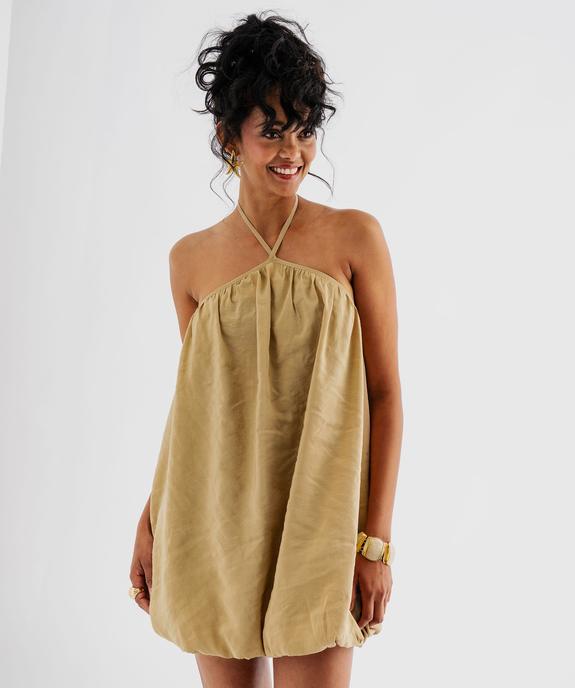 Robe court dos-nu coupe boule femme vue2 - GEMO(FEMME PAP) - GEMO