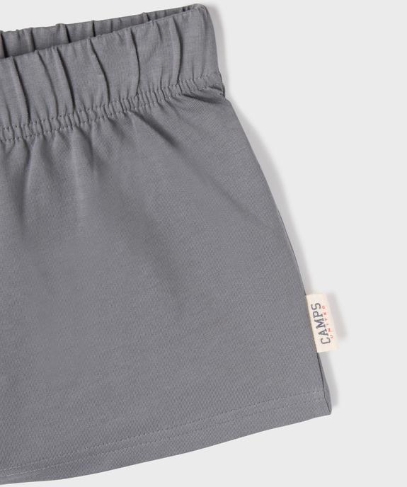 Pyjashort bicolore avec inscription XXL fille - Camps United vue3 - CAMPS US - GEMO