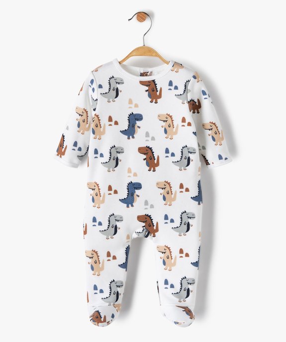 Pyjama bébé garçon avec motifs dinosaures vue1 - GEMO(BB COUCHE) - GEMO