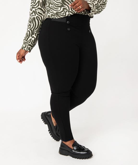Leggings à pont en maille avec ceinture élastique femme grande taille vue2 - GEMO (G TAILLE) - GEMO