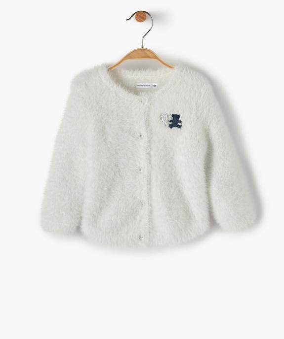 Gilet bébé fille en maille poilue – LuluCastagnette vue1 - LULUCASTAGNETTE - GEMO
