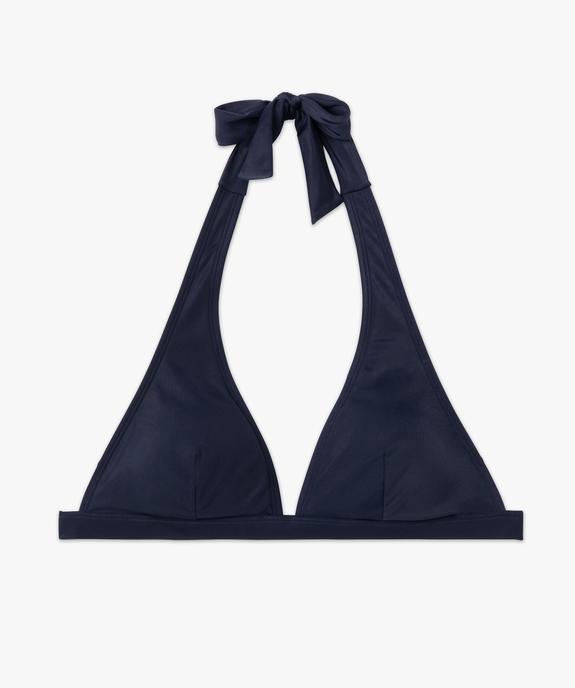 Haut de maillot de bain femme triangle uni vue4 - GEMO (PLAGE) - GEMO