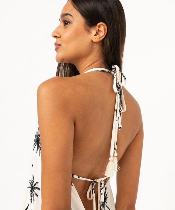 Robe longue à fines bretelles et dos nu femme vue2 - GEMO(FEMME PAP) - GEMO