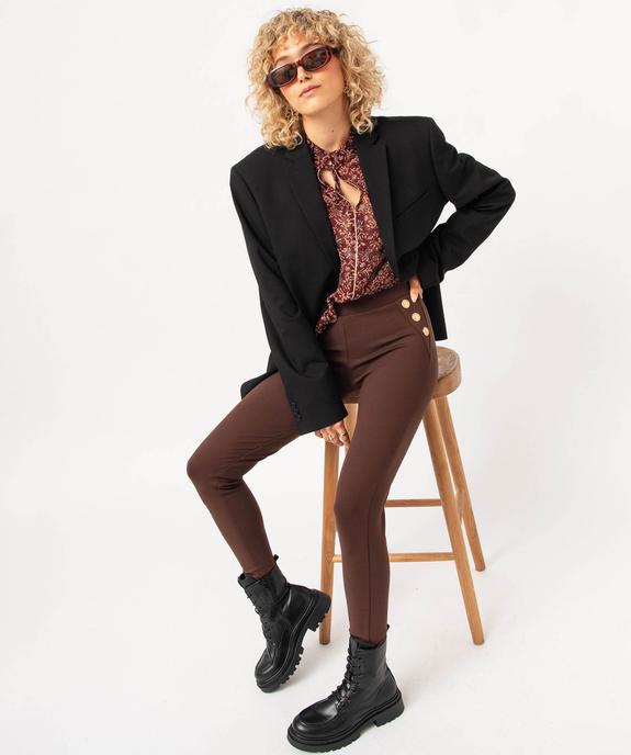 Legging avec boutons sur les hanches femme vue1 - GEMO(FEMME PAP) - GEMO