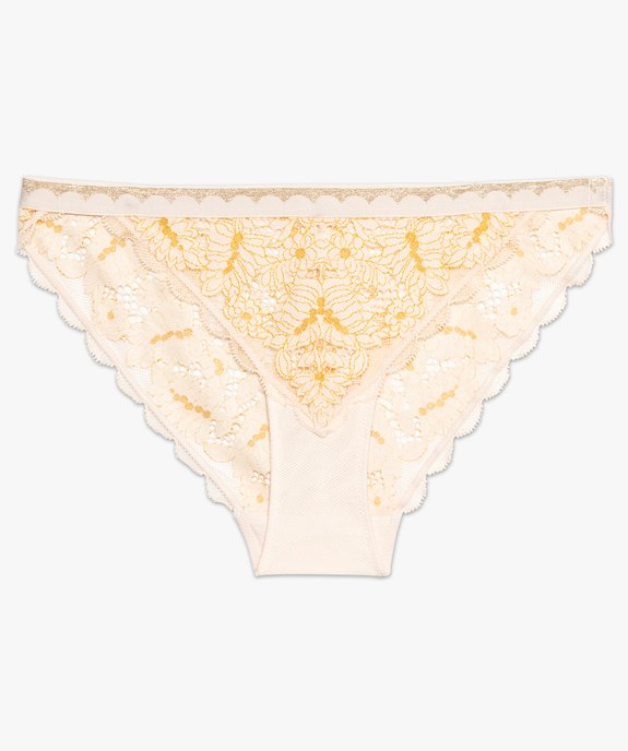 Culotte femme à dentelle bicolore et ceinture pailletée vue4 - GEMO(HOMWR FEM) - GEMO