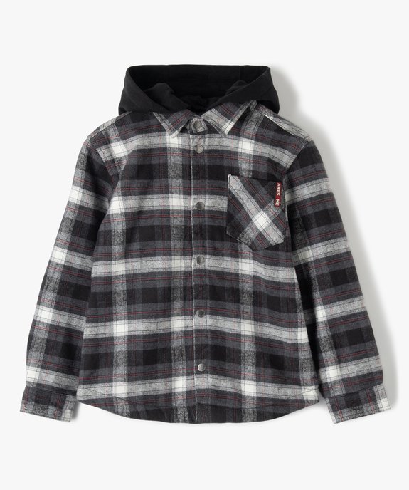 Chemise garçon doublée sherpa avec capuche amovible vue1 - GEMO (ENFANT) - GEMO