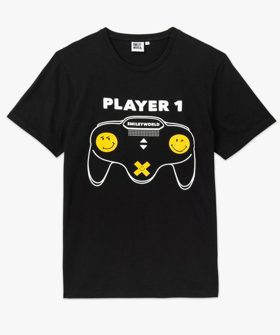 Tee-shirt homme imprimé fantaisie - Smiley vue4 - SMILEY - GEMO