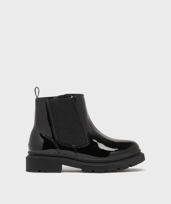 Boots Chelsea vernies à imprimé animal fille vue1 - LOVELY WINGS GEMO FOR GOOD - GEMO