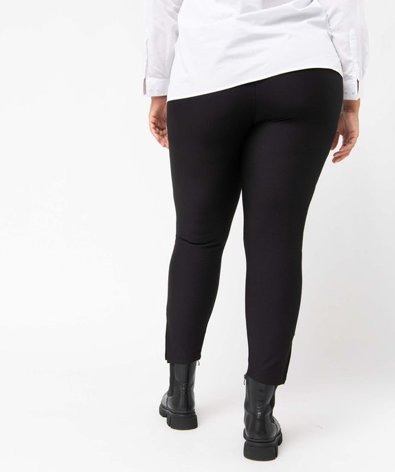 Pantalon femme grande taille en maille côtelée vue3 - GEMO (G TAILLE) - GEMO