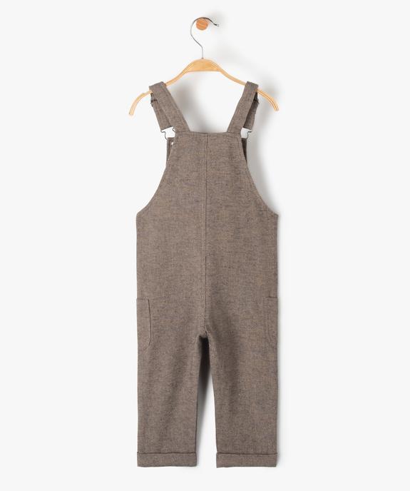 Salopette bébé garçon en maille chinée - LuluCastagnette vue4 - LULUCASTAGNETTE - GEMO