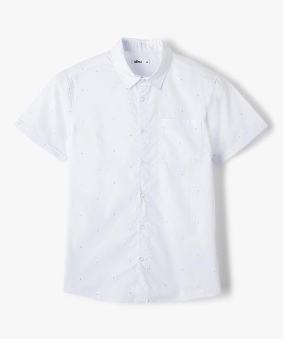 Chemise à manches courtes avec poche poitrine garçon vue1 - GEMO (JUNIOR) - GEMO