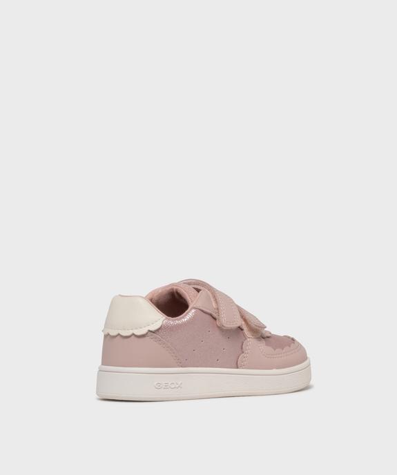 Baskets basses à scratch pailletées bébé fille - Geox vue4 - GEOX - GEMO