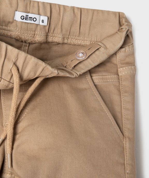 Pantalon cargo 6 poches garçon vue5 - GEMO (ENFANT) - GEMO
