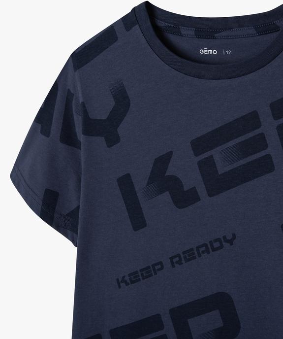 Tee-shirt à motif graphique garçon vue2 - GEMO (JUNIOR) - GEMO