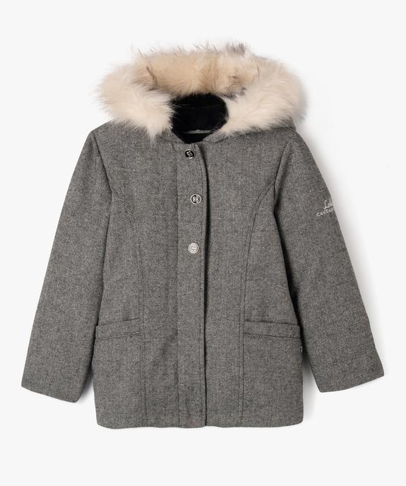 Manteau à capuche pailleté et doublure pouce et chaude fille - LuluCastagnette vue2 - LULU CASTAGNETTE G4G D - GEMO
