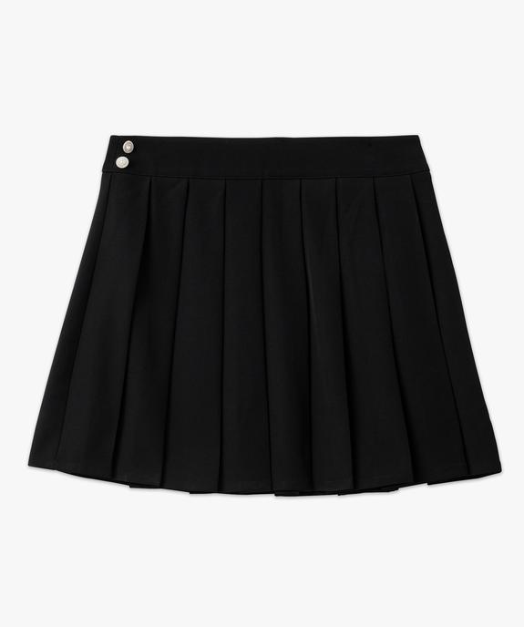 Jupe plissée courte avec boutons décoratifs femme vue4 - GEMO(FEMME PAP) - GEMO