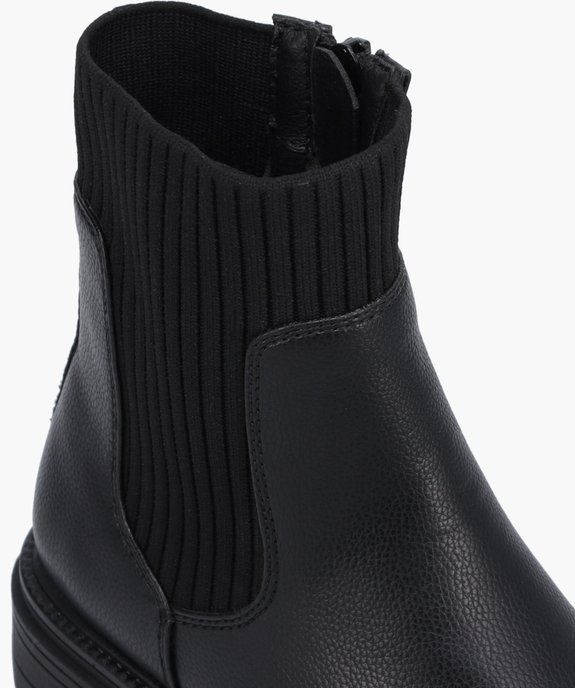 Boots fille unies à col chaussette et semelle crantée vue6 - LOVELY WINGS GEMO FOR GOOD - GEMO