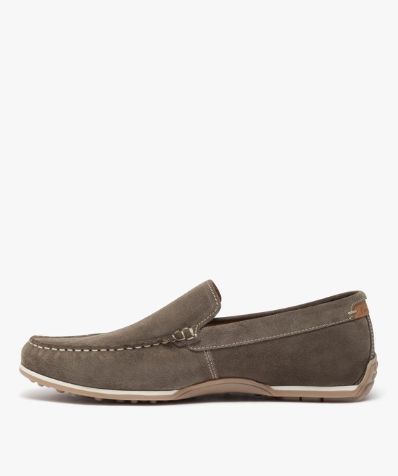 Mocassins homme unis en cuir suédé - Pierre Cardin D vue3 - PIERRE CARDIN D - GEMO