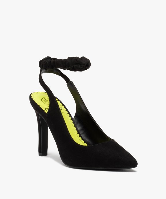 Escarpin femme ouvert à talon fin  vue3 - GEMO(URBAIN) - GEMO