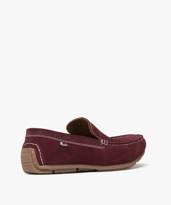 Mocassins homme unis en cuir velours vue5 - URBAN STEPS GEMO FOR GOOD - GEMO