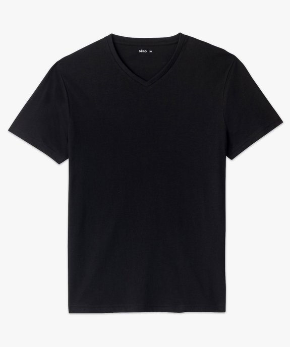 Tee-shirt à manches courtes et col V homme vue4 - GEMO 4G HOMME - GEMO