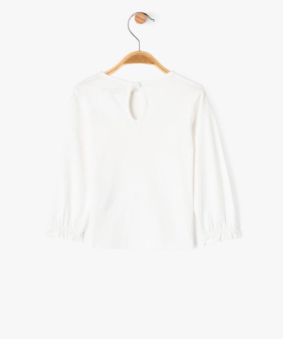 Tee-shirt manches longues imprimé pailleté bébé fille vue3 - GEMO 4G BEBE - GEMO