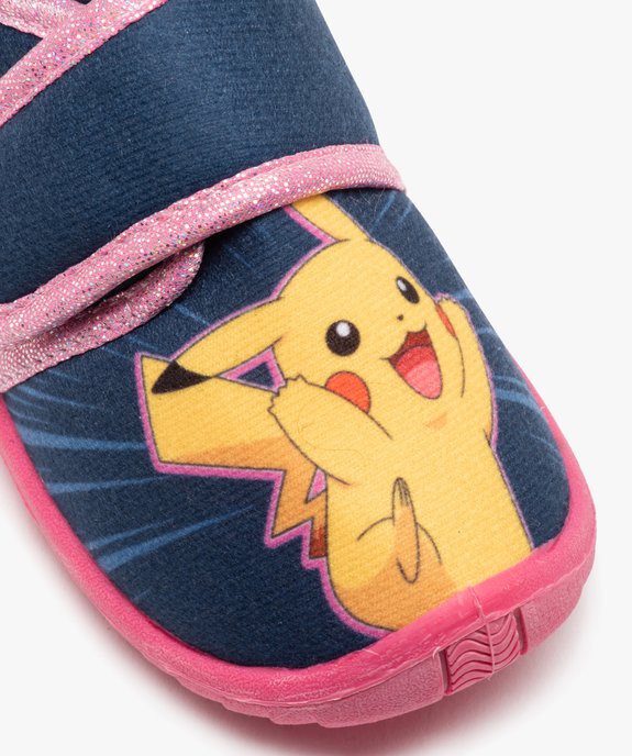 Chaussons fille bottillons à scratch Pikachu - Pokemon vue6 - POKEMON - GEMO
