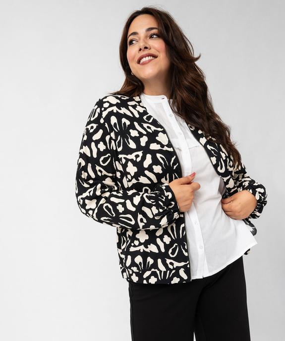 Veste fluide en maille texturée femme grande taille vue1 - GEMO (G TAILLE) - GEMO