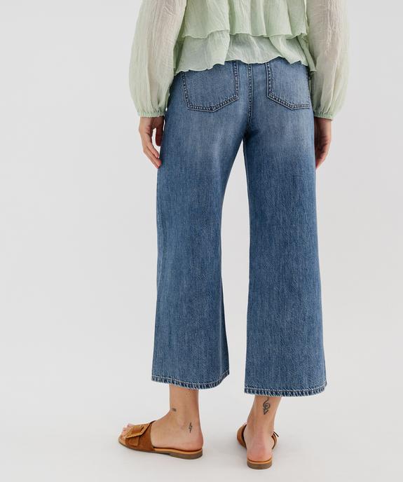Jean Cropped Wide leg taille haute femme vue4 - GEMO 4G FEMME - GEMO