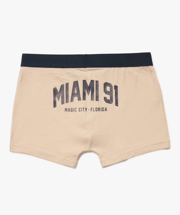 Boxer en coton stretch inscriptions urbaines (lot de 2) garçon vue2 - GEMO 4G GARCON - GEMO