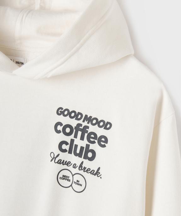 Sweat à capuche loose imprimé devant et dos fille vue5 - GEMO 4G FILLE - GEMO