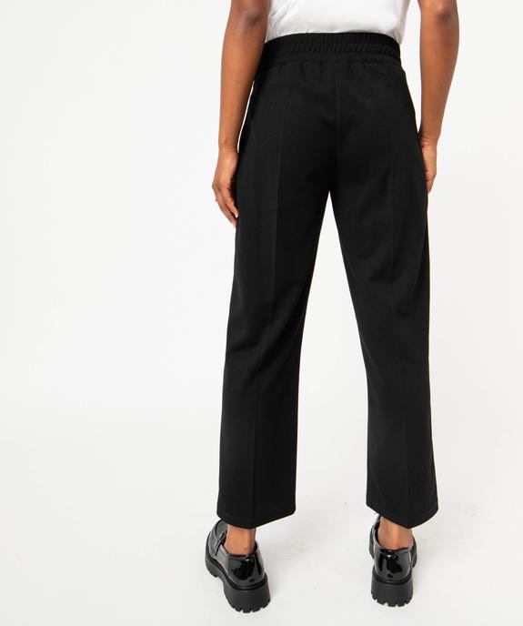 Pantalon 7/8ème à plis en maille fluide femme vue3 - GEMO(FEMME PAP) - GEMO
