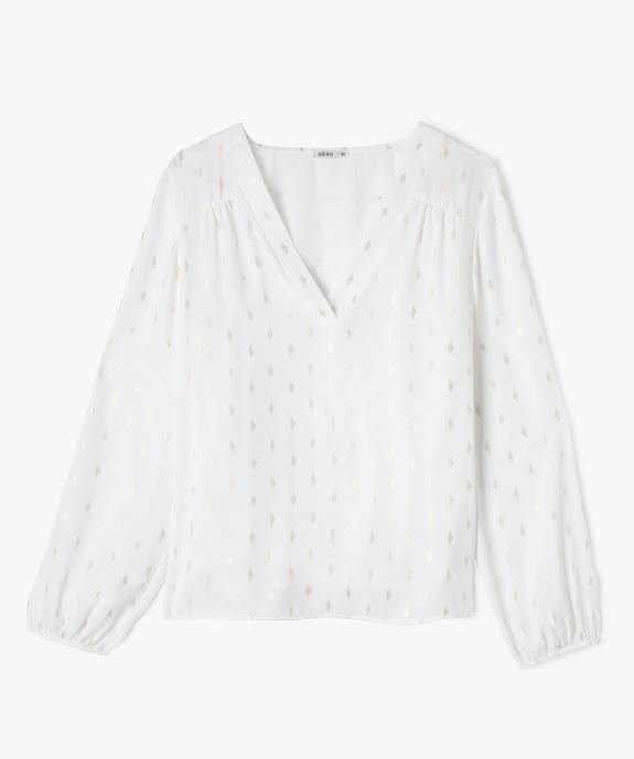 Blouse en voile à motifs scintillants femme vue1 - GEMO(FEMME PAP) - GEMO