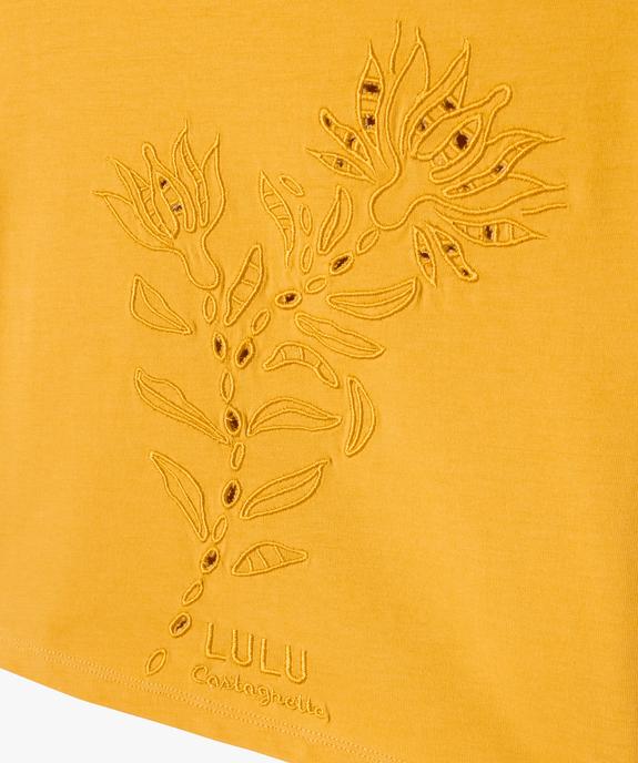 Tee-shirt à manches courtes froncées avec motif fille - LuluCastagnette vue3 - LULU CASTAGNETTE GEMO FOR GOOD - GEMO