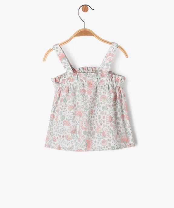 Blouse à bretelles à motifs fleuris bébé fille  vue3 - GEMO(BEBE DEBT) - GEMO