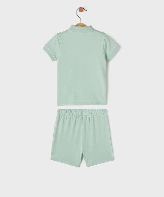Ensemble 2 pièces bébé garçon short et polo vue4 - GEMO(BEBE DEBT) - GEMO