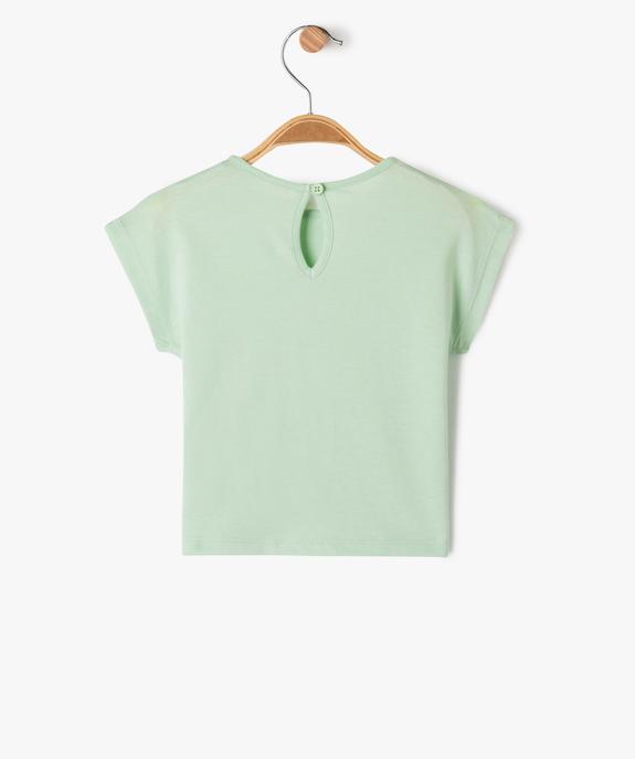 Tee-shirt manches courtes imprimé coupe loose bébé fille - GEMO(BEBE DEBT) Tee-shirt manches courtes imprimé coupe loose bébé fille vue3 - GEMO(BEBE DEBT) - GEMO