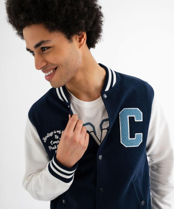 Sweat boutonné look veste teddy homme - Camps United vue2 - CAMPS US - GEMO