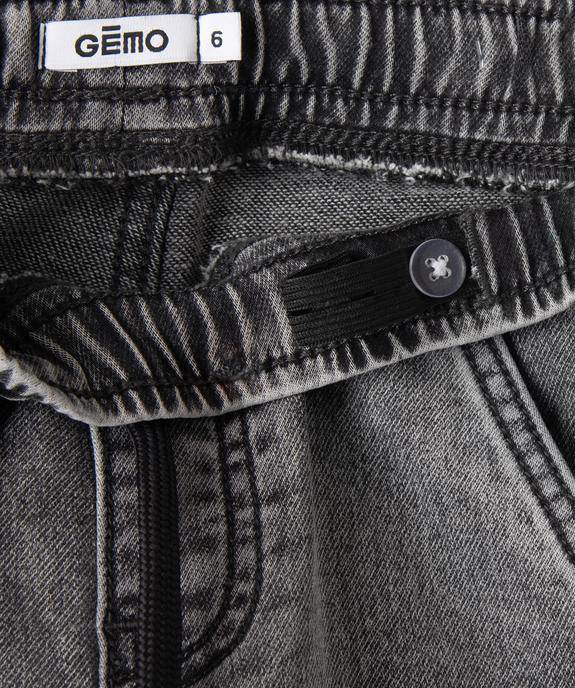 Pantalon jogger en toile denim garçon vue4 - GEMO (ENFANT) - GEMO