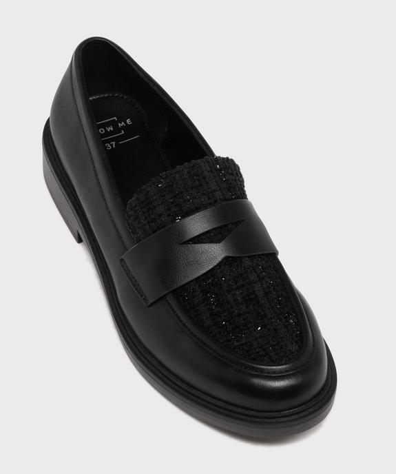 Mocassins avec dessus textile pailleté femme vue6 - FOLLOW ME - GEMO