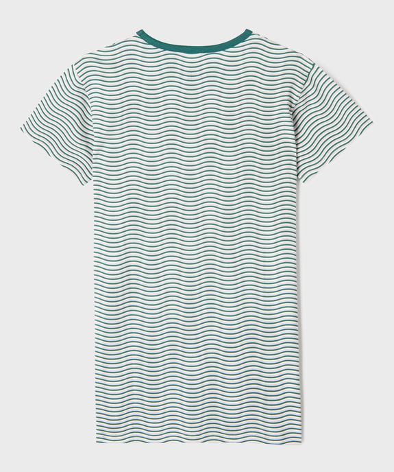 Robe tee-shirt à rayures fille - Camps United vue3 - CAMPS US GEMO FOR GOOD - GEMO