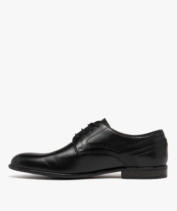 Derbies homme unies dessus en cuir et à lacets ronds vue10 - MARIO BALDANO - GEMO