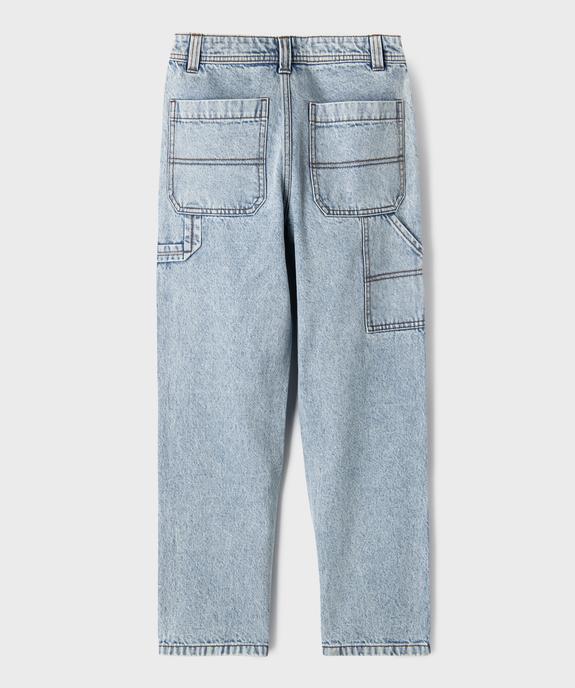 Jean Regular charpentier à taille réglable garçon vue4 - GEMO 4G GARCON - GEMO